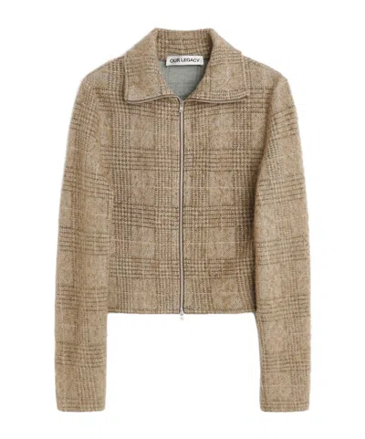 Our Legacy Checked Casual Jacket In Nude