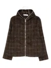 Our Legacy Checked Hooded Jacket In Brown