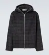 Our Legacy Checked Brushed Wool-blend Zip-up Hoodie In Animal Print