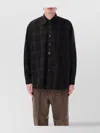 Our Legacy Borrowed Plaid Button-up Shirt In Black