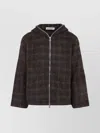 Our Legacy Check-pattern Wool-blend Sweatshirt In Gray