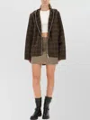 Our Legacy Checkered Knitwear With Hood And Long Sleeves In Brown