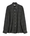 Our Legacy Above Checked Cotton-blend Shirt In Black