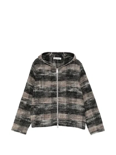 Our Legacy Mens Night Woods Check Hooded Zip-up Wool-blend Jacket In Multi