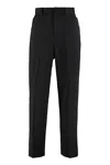 Our Legacy Tailored Black Trousers With Pleated Front And Minimalist Design In Black