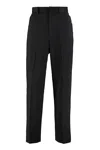 Our Legacy Tailored Black Trousers With Pleated Front And Minimalist Design In Black