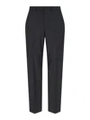Our Legacy High-waisted Wool Chino Trousers With Straight Fit In Grey