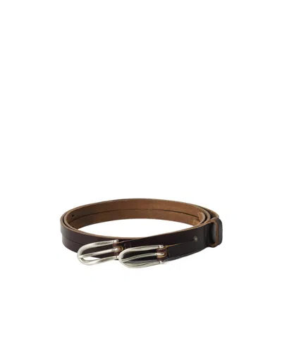 Our Legacy Chromexcel Belt In Burgundy