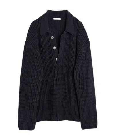 Our Legacy Chunky Ribbed Knit Jumper In Black