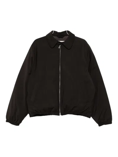 Our Legacy Churchill Pinstriped Puffer Jacket In Brown