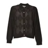 Our Legacy Classic Button-up Argyle Pattern Sweater In Brown