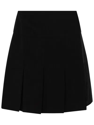 Our Legacy Classic Mini Flax Blend Skirt In Black