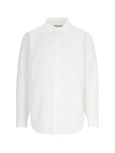 Our Legacy Classic Slim-fit Silk Shirt In White