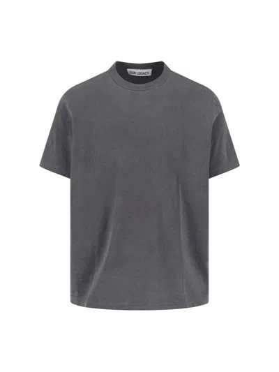 Our Legacy Graphite Cotton Oversize T-shirt In Gray
