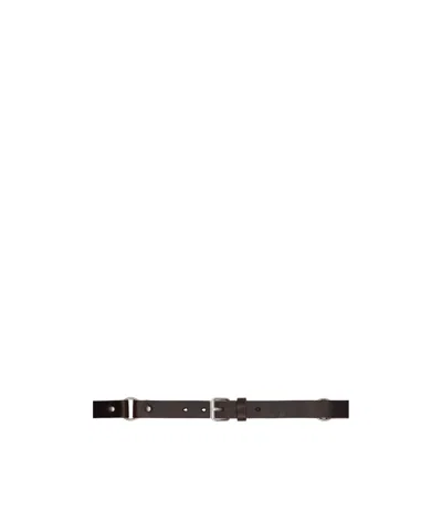 Our Legacy Cm Ring Leather Belt In Black