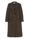 Our Legacy Check-pattern Single-breasted Coat In Brown