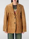 Our Legacy Brown Leather Blazer With Tailored Silhouette In Leather