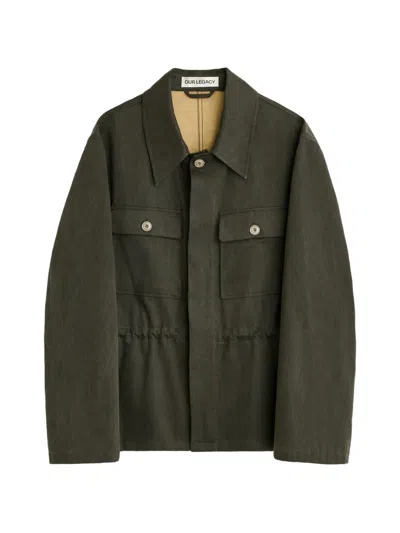 Our Legacy Coated Pocket Jacket In Green