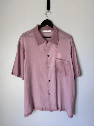 Pre-owned Our Legacy Coated Voile Short Sleeve Box Shirt In Multi