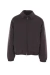 Our Legacy Avenue Striped Zip Bomber Jacket In Gray