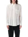 Our Legacy Off-white Coco Shirt With Point Collar And Mother Of Pearl Buttons