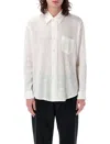 Our Legacy Off-white Coco Shirt With Point Collar And Mother Of Pearl Buttons In White