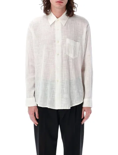 Our Legacy Off-white Coco Shirt With Point Collar And Mother Of Pearl Buttons