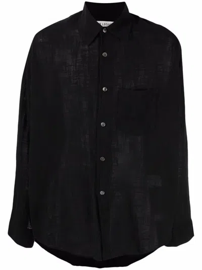 Our Legacy Coco Shirt Clothing In Washed Black Air Cotton