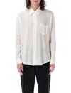 Our Legacy Off-white Coco Shirt With Point Collar And Mother Of Pearl Buttons In White