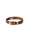 Our Legacy Cognac Leather Belt In Pattern