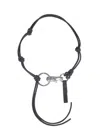 Our Legacy Mini Leather Bracelet In Black
