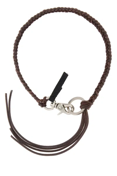 Our Legacy Chocolate Leather Ladon Necklace In Brown