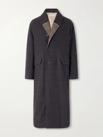 Our Legacy Mens Bishop Check Collapsible-collar Checked Wool Coat In Multi