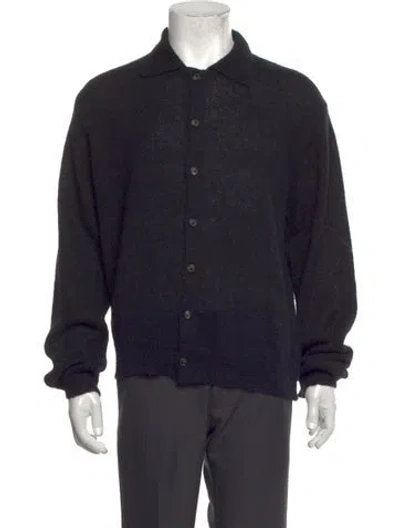 Pre-owned Our Legacy Collar Long Sleeve Cardigan In Black