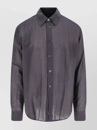 Our Legacy Collared Shirt With Back Yoke And Buttoned Cuffs In Grey