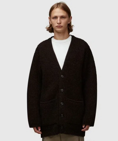 Our Legacy Brown Colossal Cardigan In Welsh Black