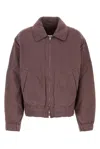 Our Legacy Cotton-linen Blend Overshirt Jacket In Purple