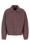 Our Legacy Cotton-linen Blend Overshirt Jacket In Purple