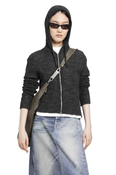 Our Legacy Compact Hood Zip-up Sweater In Grey