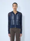 Our Legacy Compact Hooded Cardigan In Blue