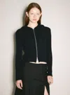 Our Legacy Compact Hooded Zip-up Cardigan In Black