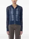 Our Legacy Compact Hooded Cardigan In Blue