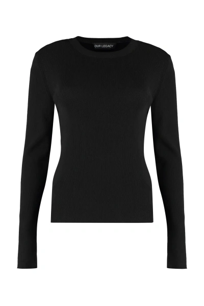 Our Legacy Compact Long Sleeve T-shirt In Black