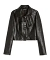 Our Legacy Concealed Leather Jacket In Black