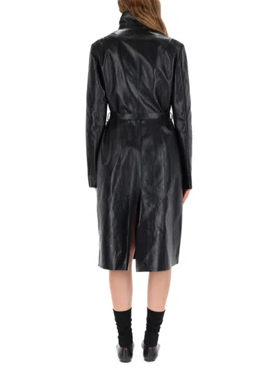 Our Legacy Concealed Trench Coat In Black