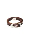 Our Legacy Contrast-stitching Leather Belt In Multicolor