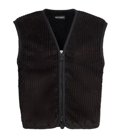 OUR LEGACY CORDUROY TOP VEST ZIP-UP GILET