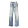 Our Legacy Mens Digital Denim Print Third Cut Faded-wash Denim Jeans In Blue