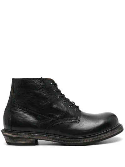 Our Legacy Black Leather Cortege Ankle Boots
