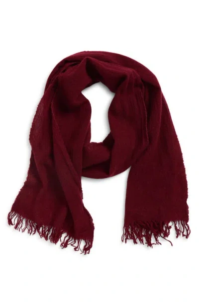 Our Legacy Cottage Wool Fringe Scarf In Red